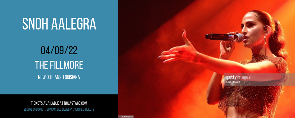 Snoh Aalegra at The Fillmore tickets Snoh Aalegra at The Fillmore