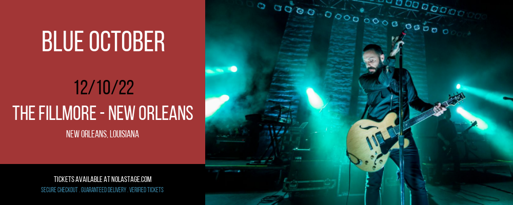 Blue October at The Fillmore tickets Blue October at The Fillmore
