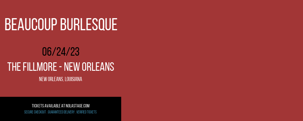 Beaucoup Burlesque at The Fillmore tickets Beaucoup Burlesque at The Fillmore